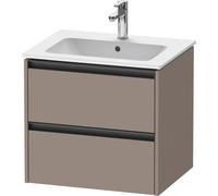 Duravit Ketho 2 meuble sous-lavabo avec 2 tiroirs 61x48x55cm avec poignées anthracite basalte mat k25262043430000
