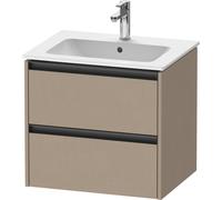 Duravit Ketho 2 meuble sous-lavabo avec 2 tiroirs 61x48x55cm avec poignées anthracite Linnen mat k25262075750000