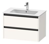 Duravit Ketho 2 meuble sous-lavabo avec 2 tiroirs 81x48x55cm avec poignées anthracite blanc super mat K25263084840000