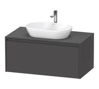 Duravit ketho 2 meuble sous lavabo avec plaque console avec 1 tiroir 100x55x45.9cm avec poignée anthracite graphite mat K24886049490000