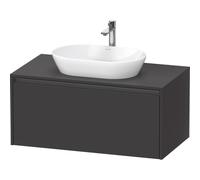 Duravit ketho 2 meuble sous lavabo avec plaque console avec 1 tiroir 100x55x45.9cm avec poignée anthracite graphite super mat K24886080800000