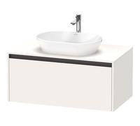 Duravit ketho 2 meuble sous lavabo avec plaque console avec 1 tiroir 100x55x45.9cm avec poignée blanc anthracite super mat K24886084840000