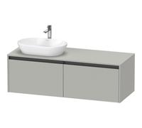 Duravit Ketho.2 bÃ¢ti-support pour lavabo, dÃ©coupe de la vasque Ã gauche, 1400x459x550mm, K24888L, Coloris: DÃÂ©cor gris bÃÂ©ton mat - K24888L07070000