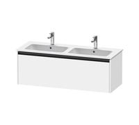 Duravit ketho meuble à 2 vasques avec 1 tiroir pour double vasque 128x48x44cm avec poignée blanc anthracite super mat k25066084840000