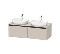 Duravit Ketho.2 bâti-support pour lavabo, découpe de la vasque des deux côtés, 1400x459x550mm, K24888B91910000, Couleur: DÃ©cor taupe mat