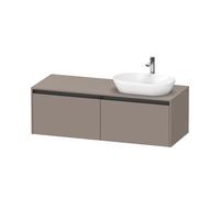 Duravit Ketho.2 bÃ¢ti-support pour lavabo, dÃ©coupe de la vasque Ã droite, 1400x459x550mm, K24888R, Coloris: DÃ©cor basalte mat - K24888R43430000