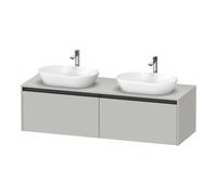 Duravit Ketho.2 bÃ¢ti-support pour lavabo, dÃ©coupe de la vasque des deux cÃŽtÃ©s, 1600x459x550mm, K24889B, Coloris: DÃÂ©cor gris bÃÂ©ton mat - K24889B07070000