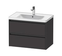 Duravit Duravit Meuble sous-vasque Ketho.2 78,4x45,5 cm, graphite mat, 2 tiroirs, suspendu Quantité:1