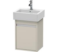 Duravit Ketho bâti-support de lavabo suspendu, 400x550x320 mm, 1 porte, charnières à droite, pour lave-mains Vero 070445, KT6630R9191, Couleur: Décor taupe mat