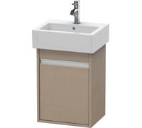 Duravit Ketho bâti-support de lavabo suspendu, 400x550x320 mm, 1 porte, charnières à gauche, pour lave-mains Vero 070445, KT6630L7575, Couleur: Décor en lin