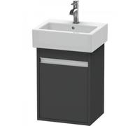 Duravit Ketho bâti-support de lavabo suspendu, 400x550x320 mm, 1 porte, charnières à gauche, pour lave-mains Vero 070445, KT6630L4949, Couleur: Décor graphite mat