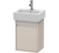 Duravit Ketho bâti-support de lavabo suspendu, 400x550x320 mm, 1 porte, charnières à gauche, pour lave-mains Vero 070445, KT6630L9191, Couleur: Décor taupe mat