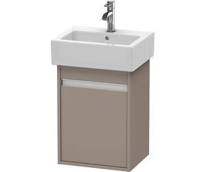 Duravit Ketho bâti-support de lavabo suspendu, 400x550x320 mm, 1 porte, charnières à gauche, pour lave-mains Vero 070445, KT6630L4343, Couleur: Décor basalte mat
