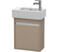 Duravit Ketho bâti-support de lavabo suspendu, 450x550x225 mm, 1 porte, charnières à gauche, pour lave-mains Vero 070350, KT6629R7575, Couleur: Décor en lin