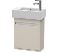 Duravit Ketho bâti-support de lavabo suspendu, 450x550x225 mm, 1 porte, charnières à gauche, pour lave-mains Vero 070350, KT6629L9191, Couleur: Décor taupe mat