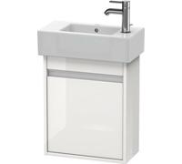 Duravit Ketho bâti-support de lavabo suspendu, 450x550x225 mm, 1 porte, charnières à gauche, pour lave-mains Vero 070350, KT6629R7979, Couleur: Décor noyer naturel