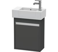 Duravit Ketho bâti-support de lavabo suspendu, 450x550x225 mm, 1 porte, charnières à gauche, pour lave-mains Vero 070350, KT6629L4949, Couleur: Décor graphite mat