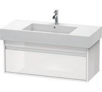 Duravit Ketho Meuble sous-lavabo suspendu 6691, 1000 mm, 1 tiroir, pour Vero, Décor blanc brillant