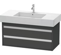 Duravit Ketho bâti-support lavabo suspendu, 1000x480x455 mm, 2 tiroirs, pour lavabos Vero 032910, KT664104949, Couleur: Décor graphite mat