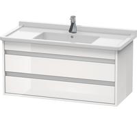 Duravit Ketho bâti-support lavabo suspendu, 1000x480x455 mm, 2 tiroirs, pour Starck 3 030410, KT664502222, Couleur: Décor blanc brillant