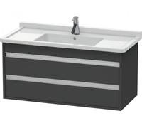 Duravit Ketho bâti-support lavabo suspendu, 1000x480x455 mm, 2 tiroirs, pour Starck 3 030410, KT664504949, Couleur: Décor graphite mat