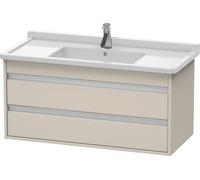 Duravit Ketho bâti-support lavabo suspendu, 1000x480x455 mm, 2 tiroirs, pour Starck 3 030410, KT664509191, Couleur: Décor taupe mat