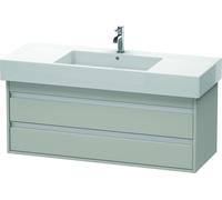 Duravit Vasque Ketho KT664200707, 120 x 45,5 cm, gris béton mat, 2 tiroirs, suspendue