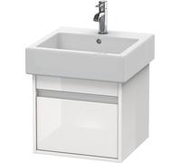 Duravit Ketho bâti-support lavabo suspendu, 450x410x440 mm, 1 tiroir, pour lavabos Vero 045450, KT668502222, Couleur: Décor blanc brillant