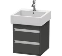 Duravit Ketho bâti-support lavabo suspendu, 450x480x440 mm, 2 tiroirs, pour lavabos Vero 045450, KT663504949, Couleur: Décor graphite mat