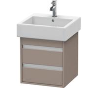 Duravit Ketho bâti-support lavabo suspendu, 450x480x440 mm, 2 tiroirs, pour lavabos Vero 045450, KT663504343, Couleur: Décor basalte mat