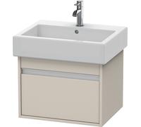 Duravit Ketho bâti-support lavabo suspendu, 550x410x440 mm, 1 tiroir, pour lavabos Vero 045460, KT668609191, Couleur: Décor taupe mat