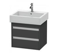 Duravit Ketho bâti-support lavabo suspendu, 550x480x440 mm, 2 tiroirs, pour lavabos Vero 045460, KT663604949, Couleur: Décor graphite mat