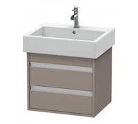 Duravit Ketho bâti-support lavabo suspendu, 550x480x440 mm, 2 tiroirs, pour lavabos Vero 045460, KT663604343, Couleur: Décor basalte mat