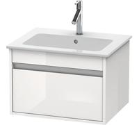 Duravit Ketho bâti-support lavabo suspendu, 600x410x475 mm, 1 tiroir, pour ME by Starck 233663, KT641802222, Couleur: Décor blanc brillant