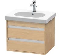 Duravit Bâti-support lavabo suspendu Ketho KT665003030 – 600×480×455 mm, 2 tiroirs, chêne naturel