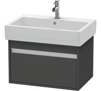 Duravit Ketho bâti-support lavabo suspendu, 650x410x440 mm, 1 tiroir, pour lavabos Vero 045470, KT668404949, Couleur: Décor graphite mat