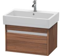 Duravit Ketho bâti-support lavabo suspendu, 650x410x440 mm, 1 tiroir, pour lavabos Vero 045470, KT668407979, Couleur: Décor noyer naturel