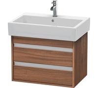 Duravit Ketho bâti-support lavabo suspendu, 650x480x440 mm, 2 tiroirs, pour lavabos Vero 045470, KT662407979, Couleur: Décor noyer naturel