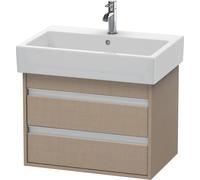 Duravit Ketho bâti-support lavabo suspendu, 650x480x440 mm, 2 tiroirs, pour lavabos Vero 045470, KT662407575, Couleur: Décor en lin