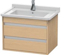 Duravit Ketho bâti-support lavabo suspendu, 650x480x455 mm, 2 tiroirs, pour Starck 3 030470, KT664303030, Couleur: Décor chêne naturel