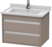 Duravit Ketho bâti-support lavabo suspendu, 650x480x455 mm, 2 tiroirs, pour Starck 3 030470, KT664304343, Couleur: Décor basalte mat
