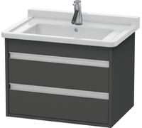 Duravit Ketho bâti-support lavabo suspendu, 650x480x455 mm, 2 tiroirs, pour Starck 3 030470, KT664304949, Couleur: Décor graphite mat