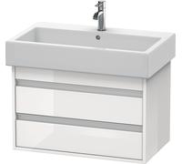 Duravit Ketho bâti-support lavabo suspendu, 750x480x440 mm, 2 tiroirs, pour lavabos Vero 045480, KT663702222, Couleur: Décor blanc brillant