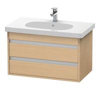 Duravit Ketho bâti-support lavabo suspendu, 800x480x455 mm, 2 tiroirs, pour D-Code, KT664703030, Couleur: Décor chêne naturel