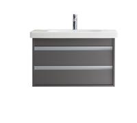 Duravit Ketho bâti-support lavabo suspendu, 800x480x455 mm, 2 tiroirs, pour D-Code, KT664704949, Couleur: Décor graphite mat
