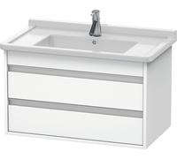 Duravit Ketho bâti-support lavabo suspendu, 800x480x455mm, 2 tiroirs, pour Starck 3 030480, KT664401818, Couleur: Décor blanc mat