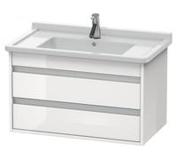 Duravit Ketho bâti-support lavabo suspendu, 800x480x455mm, 2 tiroirs, pour Starck 3 030480, KT664402222, Couleur: Décor blanc brillant
