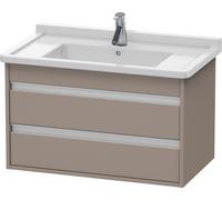 Duravit Ketho bâti-support lavabo suspendu, 800x480x455mm, 2 tiroirs, pour Starck 3 030480, KT664404343, Couleur: Décor basalte mat