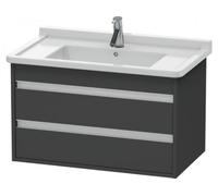Duravit Ketho bâti-support lavabo suspendu, 800x480x455mm, 2 tiroirs, pour Starck 3 030480, KT664404949, Couleur: Décor graphite mat