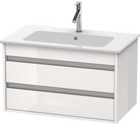 Duravit Ketho bâti-support lavabo suspendu, 800x480x475 mm, 2 tiroirs, pour ME by Starck 233683, KT642902222, Couleur: Décor blanc brillant